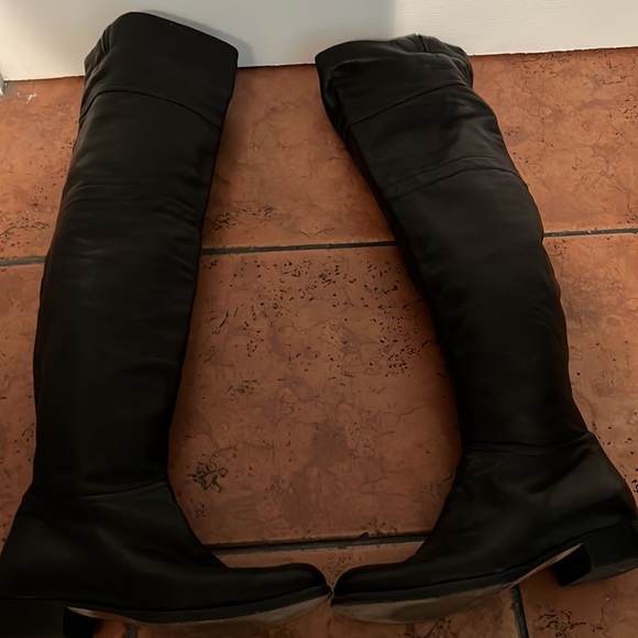Jimmy choo over the knee black leather riding boots - Picture 2 of 4